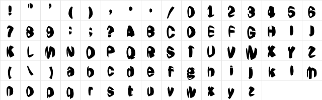 Jestering Regular Character Map Jestering Regular Character Map