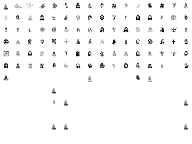 Jesus Christ Regular Character Map