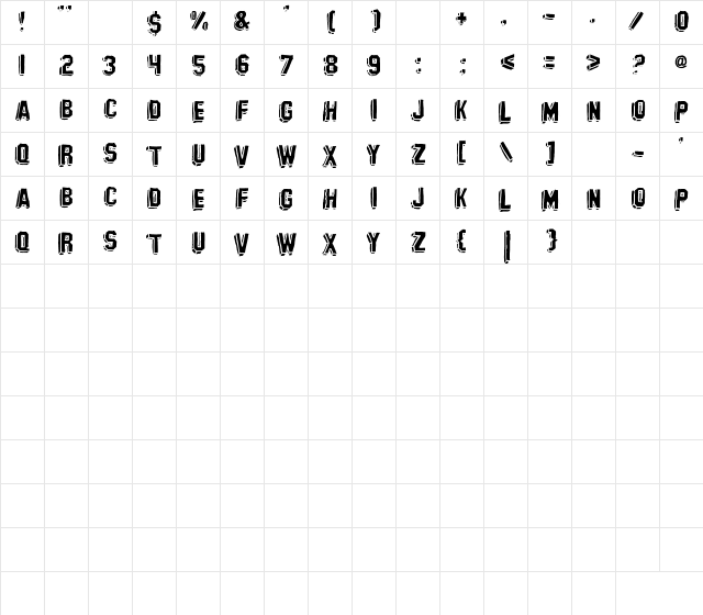 -banhart- ver : 010 Regular Character Map