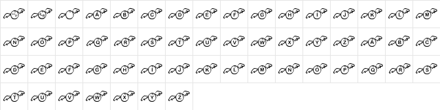 JLR Snitch Regular Character Map JLR Snitch Regular Character Map