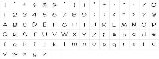Arctic Medium Character Map
