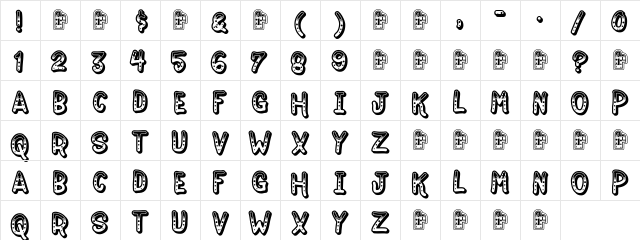 Jokewood Regular Character Map