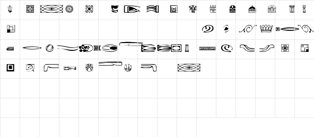 JournalDingbatsSixSSK Regular Character Map