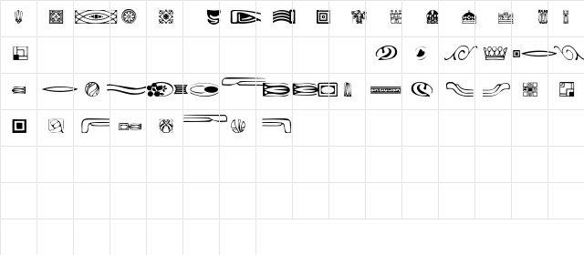 JournalDingbatsSixSSK Regular Character Map