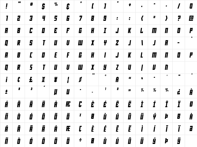Joy Children Semi-Italic Regular Character Map Joy Children Semi-Italic Regular Character Map