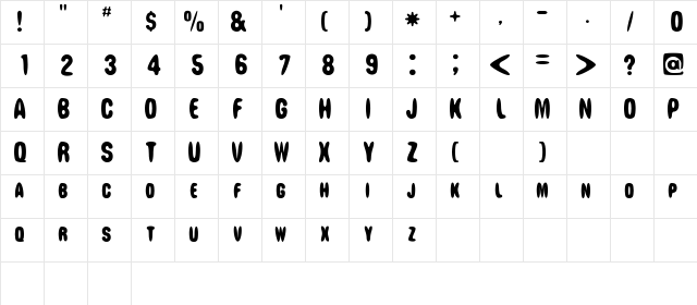 Margaline Medium Character Map Margaline Medium Character Map