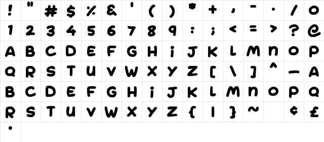 Jumping Regular Character Map