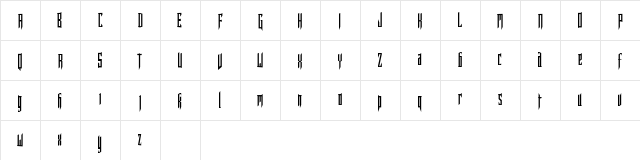 MargoGothic Regular Character Map