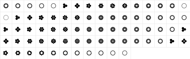 Juzudama Regular Character Map