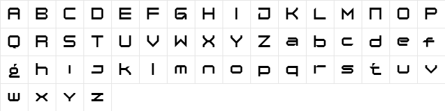 Jx Tabe DEMO Regular Character Map