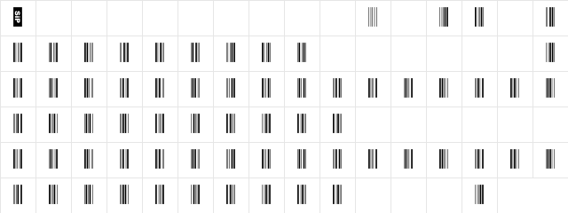 K-O-D-E-39 Hidden Regular Character Map