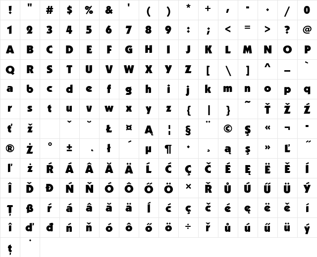 KabelItcTEEUlt Regular Character Map