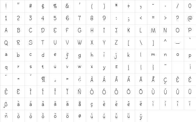Argenta Regular Character Map Argenta Regular Character Map