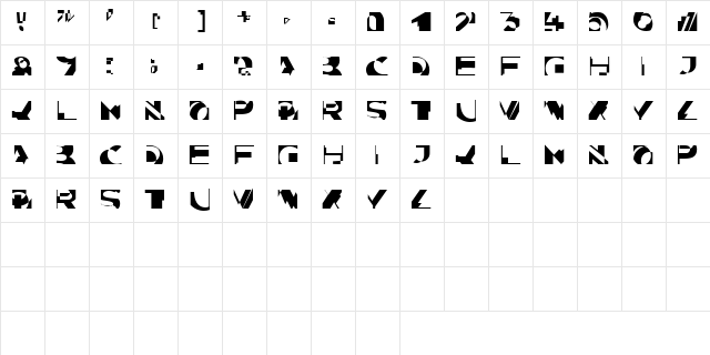 KahunaCapsSSK Regular Character Map KahunaCapsSSK Regular Character Map