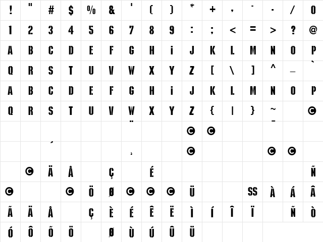 Kaiser Regular Character Map