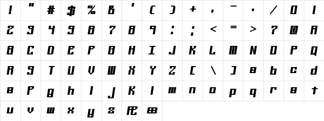 Kaliber Solid (BRK) Regular Character Map Kaliber Solid (BRK) Regular Character Map