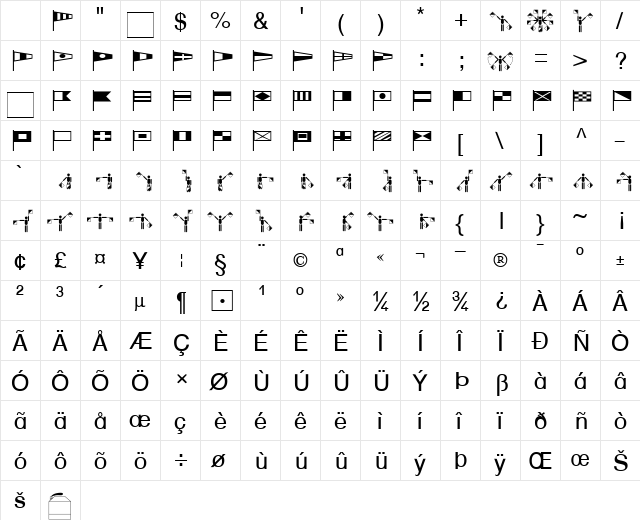 Marine Becker Normal Character Map