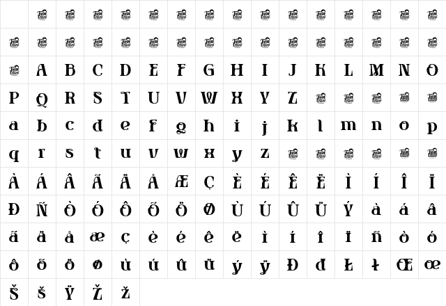 kaonug personal Regular Character Map