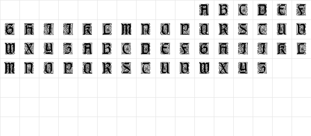 KapitalSSK Regular Character Map