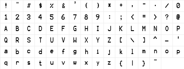Karma Suture Regular Character Map