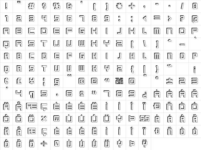Karnivore Four Regular Character Map