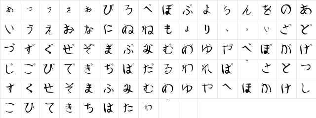 KasmirSSK Regular Character Map