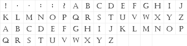 Kastellar Regular Character Map Kastellar Regular Character Map