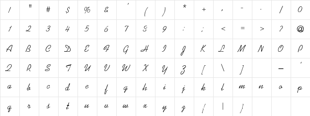 Kaufmann Thin Character Map Kaufmann Thin Character Map