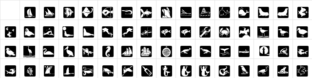 Maritime Reversed Normal Character Map