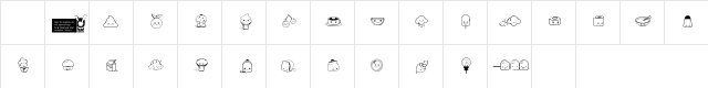 Kawaii Food Font Regular Character Map Kawaii Food Font Regular Character Map