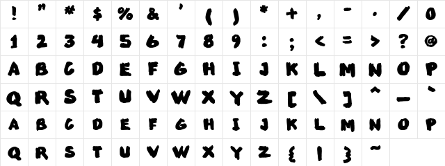 MarkedUp Regular Character Map MarkedUp Regular Character Map