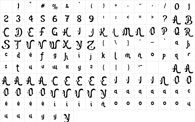 Ketupat Ramadhan Regular Character Map Ketupat Ramadhan Regular Character Map