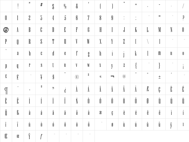 KeyboardMedium Regular Character Map KeyboardMedium Regular Character Map