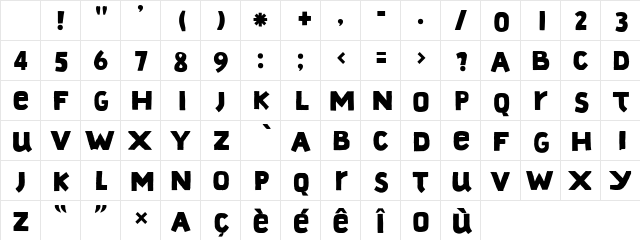 Marker Regular Character Map Marker Regular Character Map
