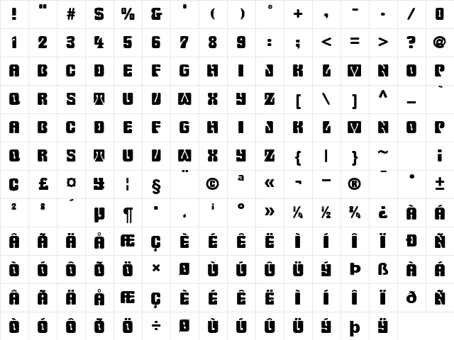 Keyhole Normal Character Map
