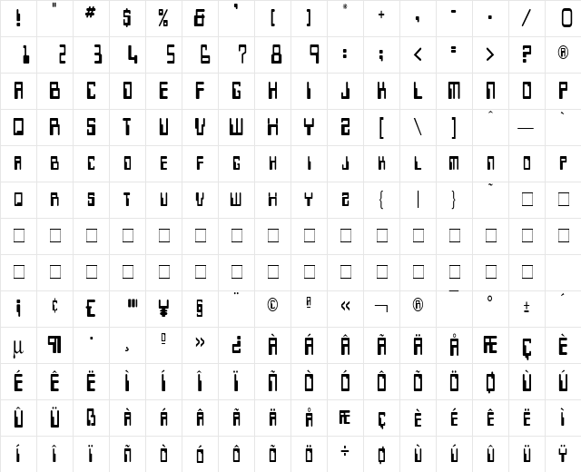 Keys Condensed Italic Character Map Keys Condensed Italic Character Map