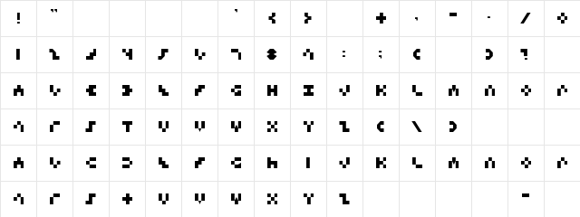 Keystone Regular Character Map