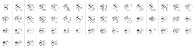 KG ANGELBEAR Regular Character Map