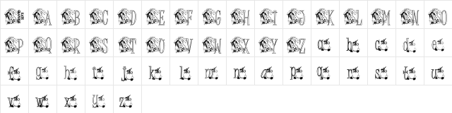 KG GETAWAY Regular Character Map