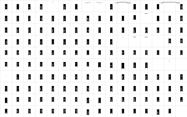 KG A Little Swag Regular Character Map KG A Little Swag Regular Character Map