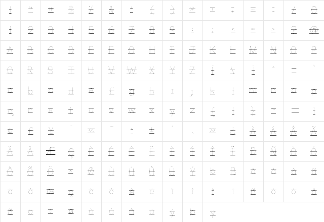 KG Primary Dots Lined Alt Regular Character Map KG Primary Dots Lined Alt Regular Character Map