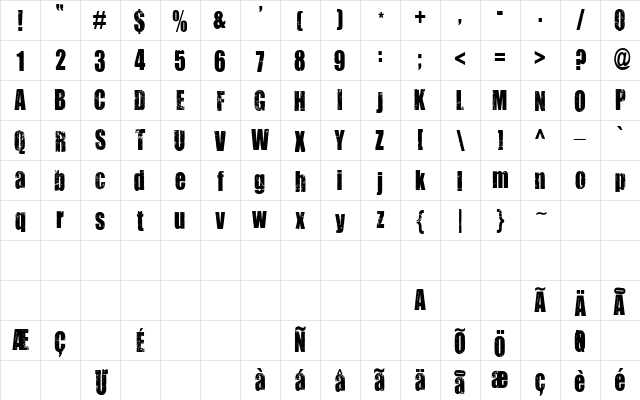 KG You Are Loved Regular Character Map