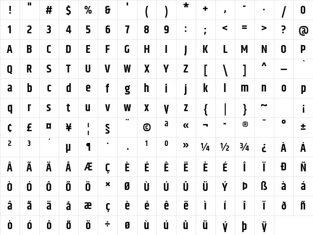 Khand ExtraBold Regular Character Map Khand ExtraBold Regular Character Map