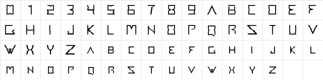 Accedent Regular Character Map