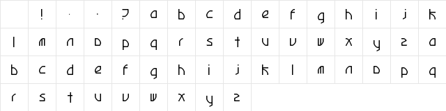 .Ruba Regular Character Map