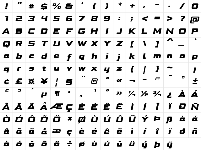 BunkenTechSansProWide-HeavyIt &amp; Character Map