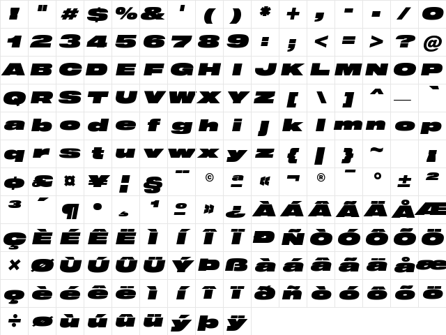 Sequel100Black-116 &amp; Character Map