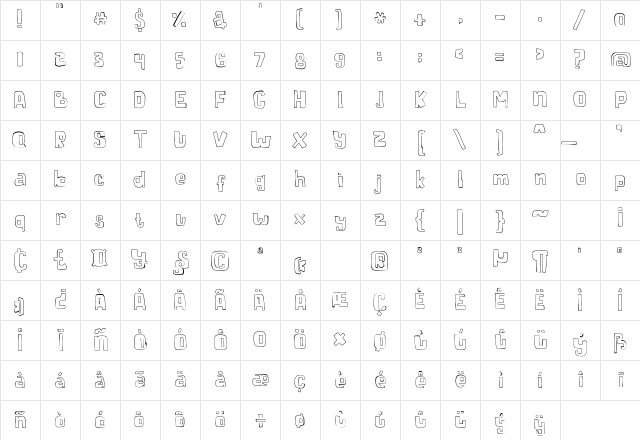 Markisa Outline Regular Character Map Markisa Outline Regular Character Map