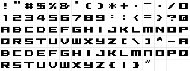 04b 09 Character Map
