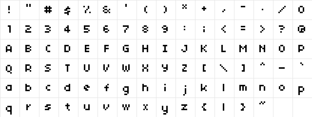 04b03 Regular Character Map